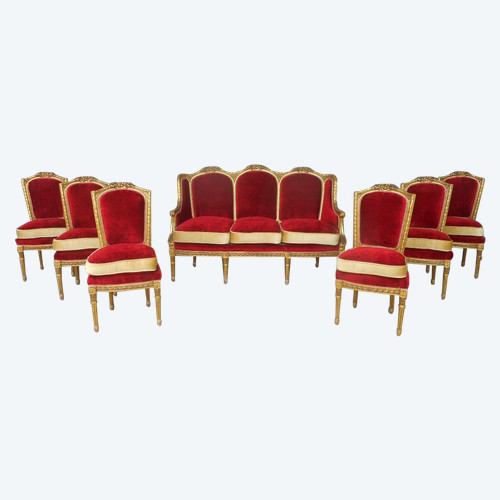Ensemble De Salon En Bois Doré époque XIXe