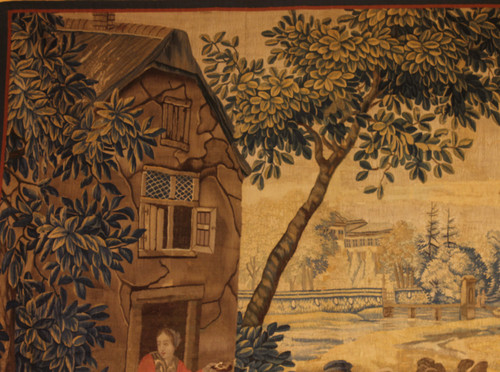 Brussels Tapestry After Teniers Circa 1700
