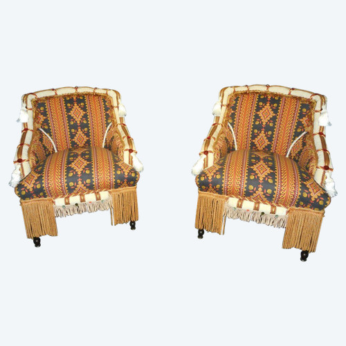 Pair Of Armchairs Napoleon III Period