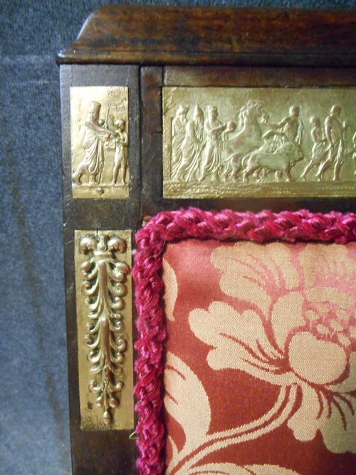 Series Of Restoration Period Armchairs Attributed To Jacob In Cuban Mahogany And Gilt Bronze