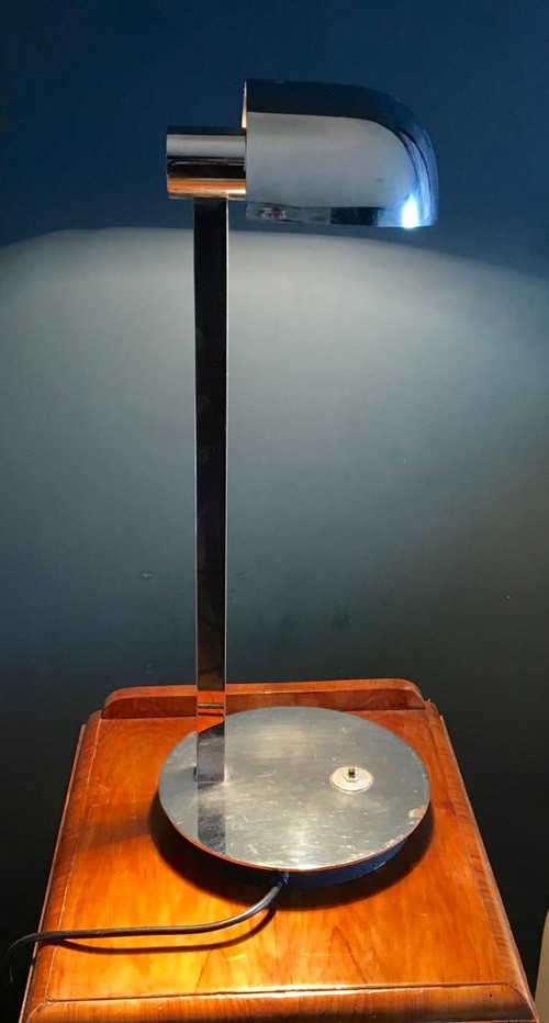 Lampada da scrivania cromata