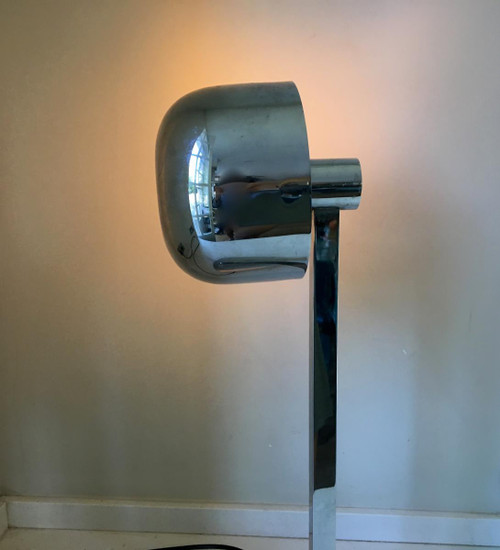 Lampada da scrivania cromata