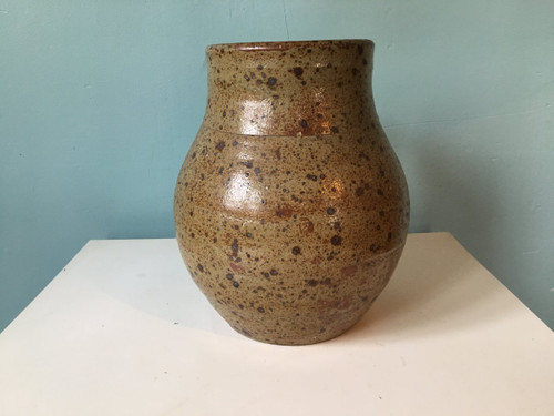 Grande brocca in gres pirite firmata Baudard, anni '60
