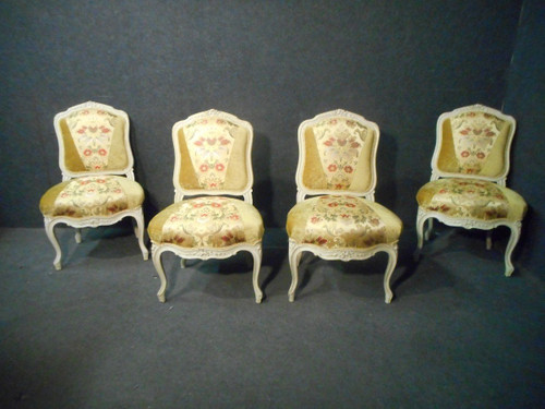 Ensemble De Salon En Bois Laqué époque XIXe