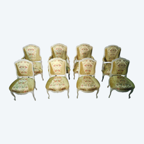 Ensemble De Salon En Bois Laqué époque XIXe