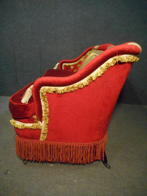 Sofa Napoleon III period In Velvet