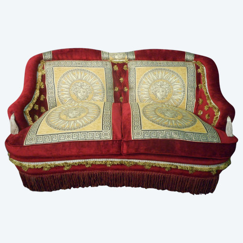 Sofa Epoche Napoleon III Aus Velours