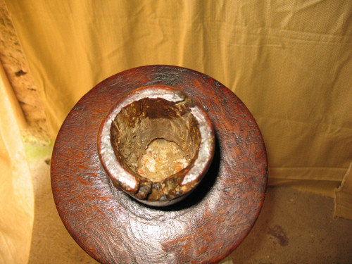 Pique cierge large wooden candle-holder 18th century Louis XIV period h: 123.5 cm