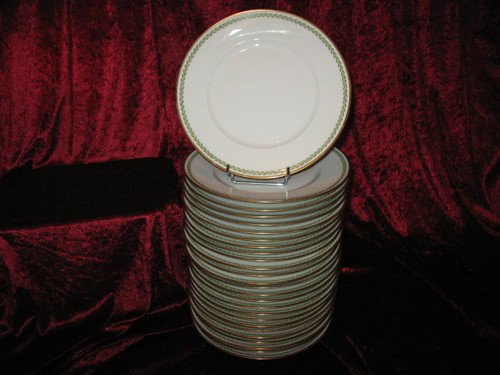 Porcelain service decorated with laurel friezes, Empire style, early 20th century.