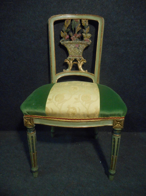 18th Century Provençal Living Room Set In Lacquered And Gilded Wood