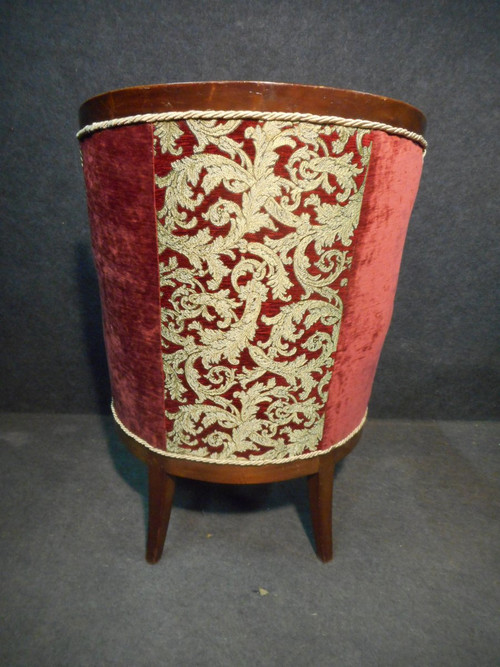 Paire De Bergère époque Empire En Acajou De Cuba