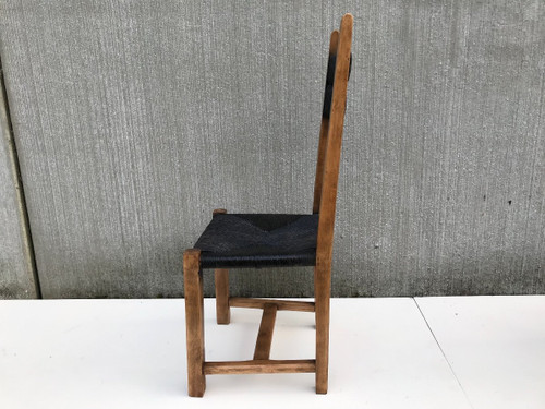 Suite de 4 chaises en paille, circa 1960
