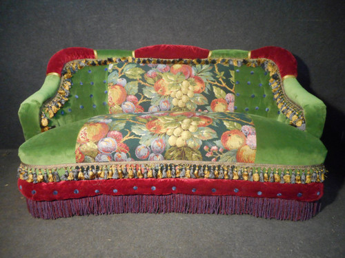 Set da salotto con bottoni d'epoca Napoleone III