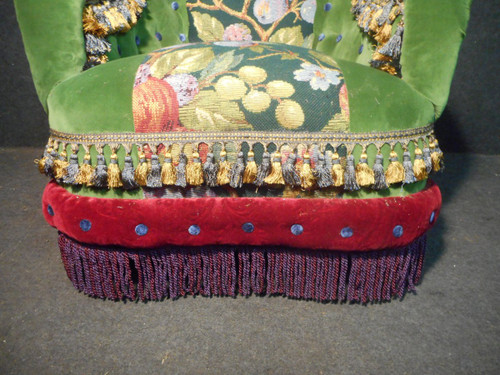 Set da salotto con bottoni d'epoca Napoleone III