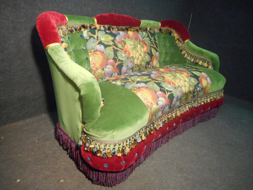 Set da salotto con bottoni d'epoca Napoleone III