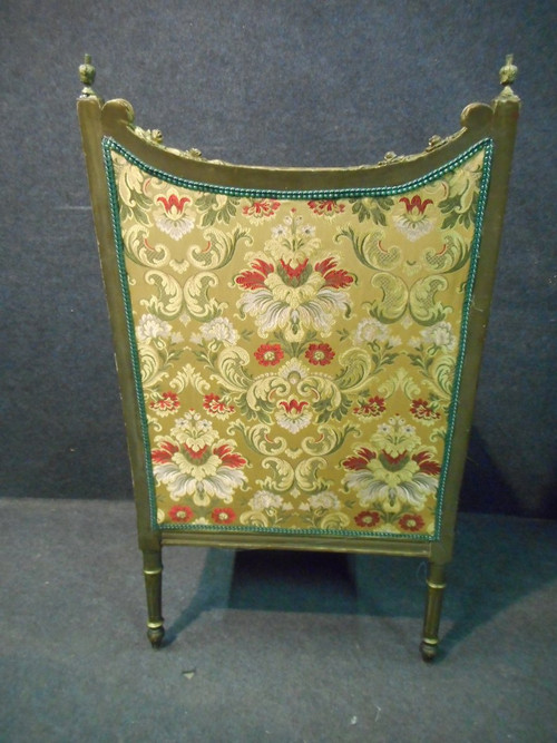Large Pair Of 19th Century Bergères In Lacquered And Gilded Wood