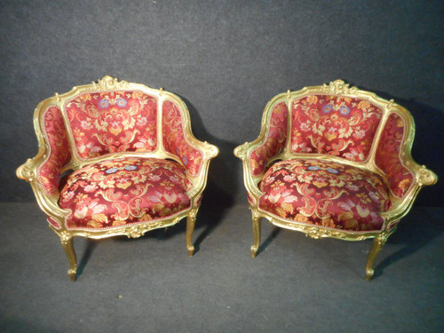 Ensemble De Salon En Bois Doré époque Napoléon III