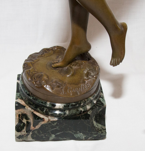Bronze Nymph Signed J Garnier 1853 - 1910
