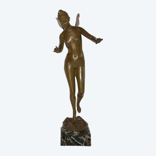 Bronze Nymph Signed J Garnier 1853 - 1910