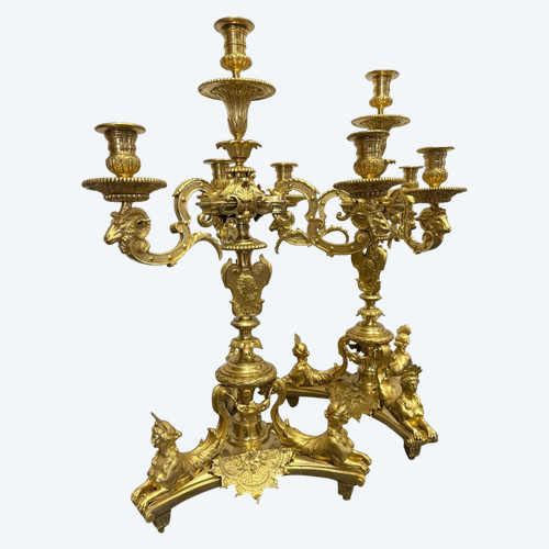 PAIR OF CANDELABRA BY ANDRE- CHARLES BOULLE
