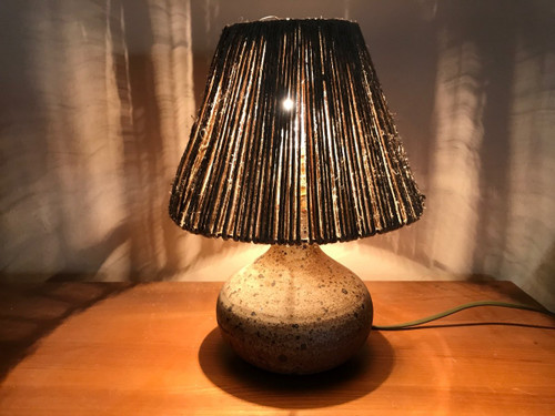 Stoneware lamp, circa 1950.