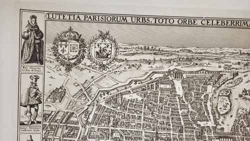 Plan de Visscher engraving Paris 1618
