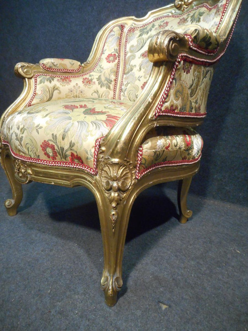 Ensemble De Salon En Bois Doré époque Début XIXe