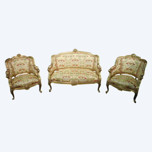 Ensemble De Salon En Bois Doré époque Début XIXe