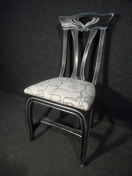Series Of 12 Art Nouveau Style Chairs Mid-20th Century