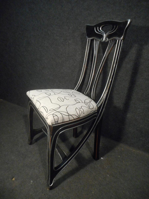 Series Of 12 Art Nouveau Style Chairs Mid-20th Century