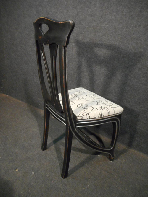 Series Of 12 Art Nouveau Style Chairs Mid-20th Century
