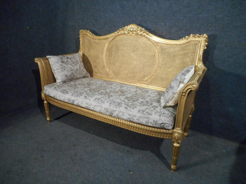 19th Century Gilded Wood Sofa