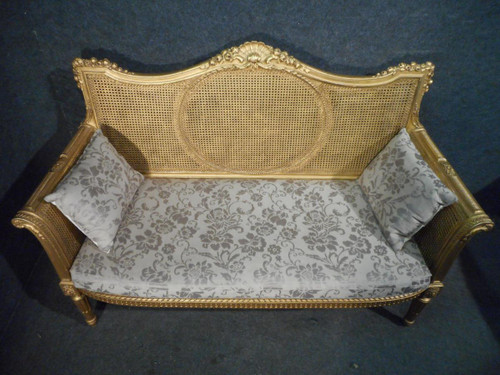 19th Century Gilded Wood Sofa