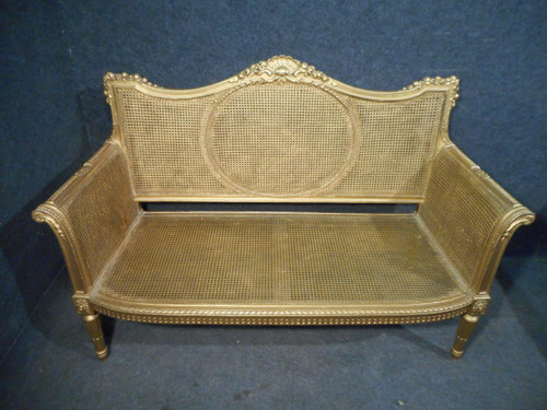 19th Century Gilded Wood Sofa