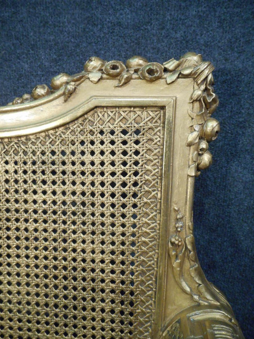 19th Century Gilded Wood Sofa