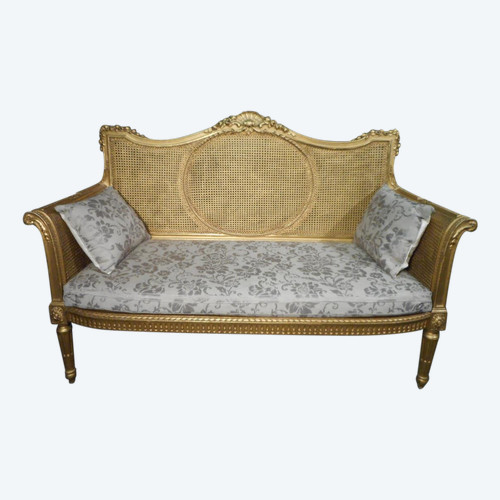 19th Century Gilded Wood Sofa