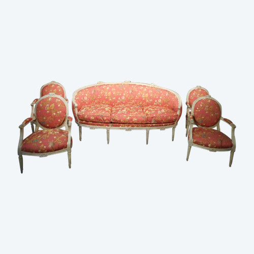 Ensemble De Salon époque Louis XVI Estampillé Bauve Mathieu