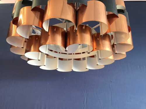 Scandinavian suspension lamp by Werner Schou, circa 1970.