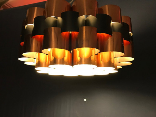 Scandinavian suspension lamp by Werner Schou, circa 1970.