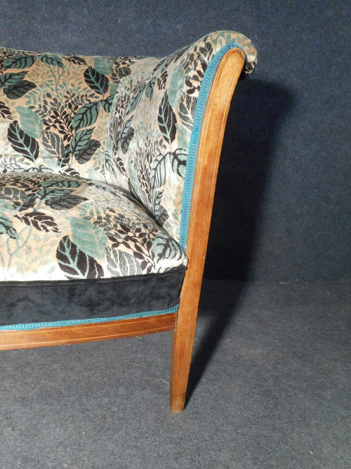 Pair De Fauteuil Tonneau En Marqueterie époque Art Deco