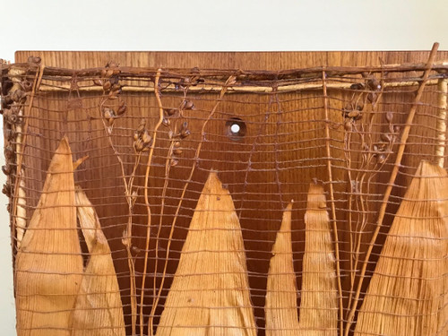 Pair of plant leaf sconces.