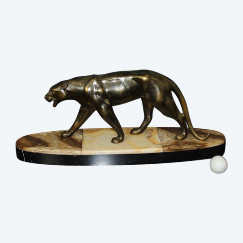 Art Deco Golden Regulated Panther