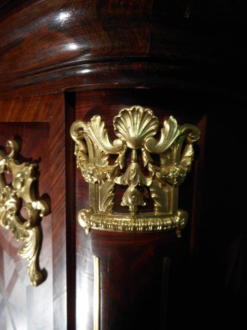 Small 19th Century Wardrobe Stamped Paul Sormani In Marquetry And Gilt Bronze