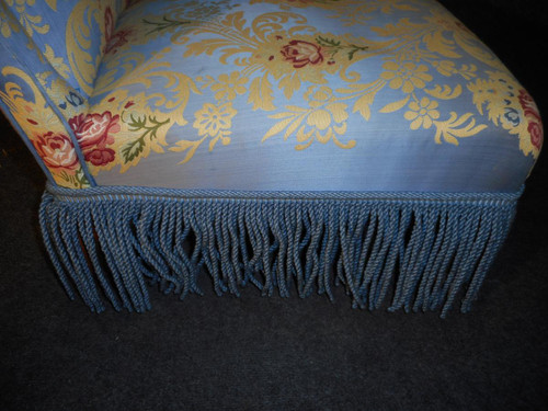 Pair Of Napoleon III Period Low Chairs Reupholstered In The Old Style
