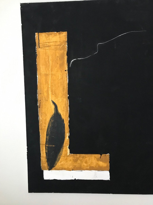 Composition Abstraite, Huile Sur Toile, circa 1990.