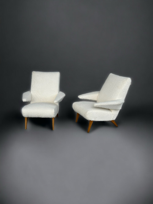 Pair Of Refurbished Vintage Armchairs From The 1950s-60s