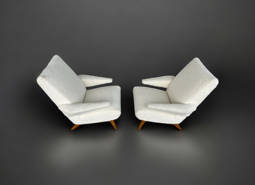 Pair Of Refurbished Vintage Armchairs From The 1950s-60s