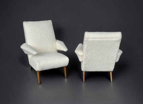 Pair Of Refurbished Vintage Armchairs From The 1950s-60s