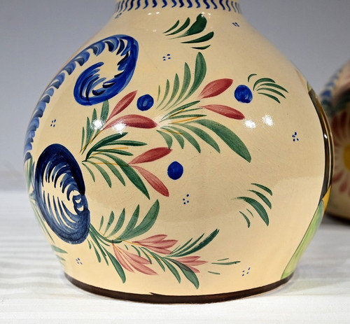 Pair of Henriot Quimper Vases – Mid 20th Century
