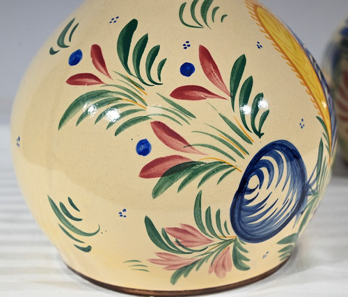 Pair of Henriot Quimper Vases – Mid 20th Century